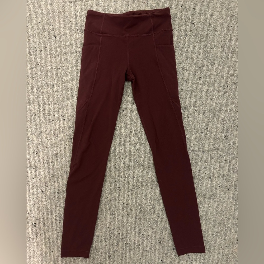 Athleta Girl maroon leggings